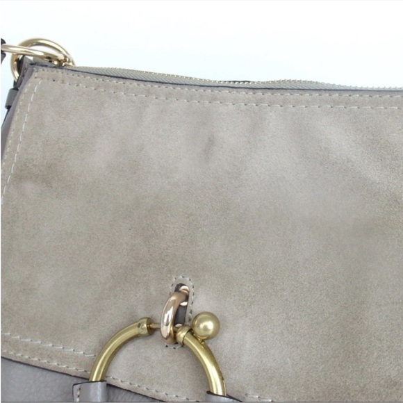 See By Chloe Taupe Crossbody Bag with Gold Accents - Picture 4 of 6